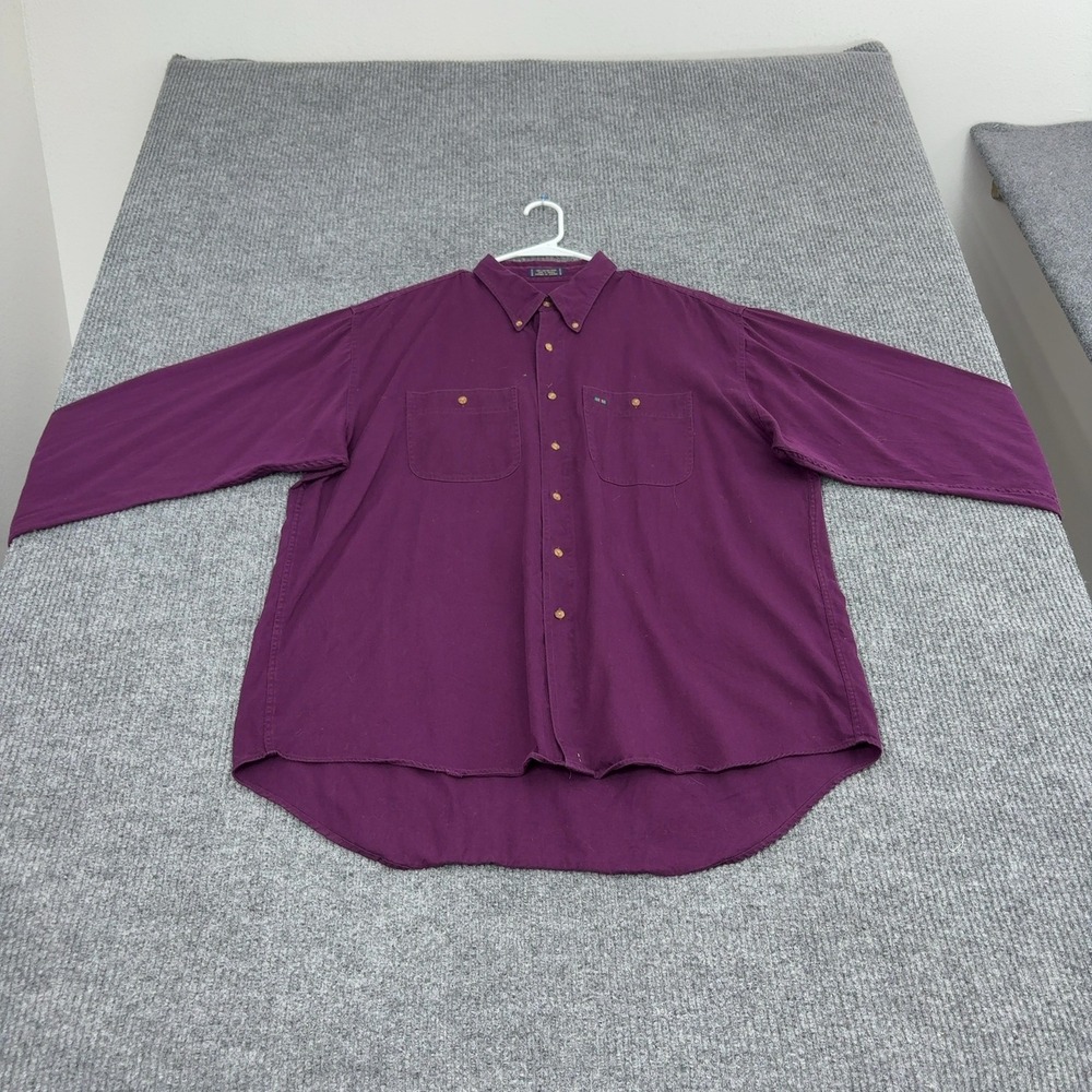 Vintage Colours by Alexander Julian Shirt Mens XL Purple Cotton Button Down